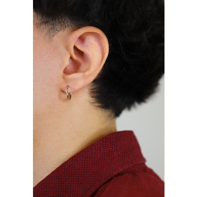 Créoles en or blanc 18k diamètre 1,40 cm 