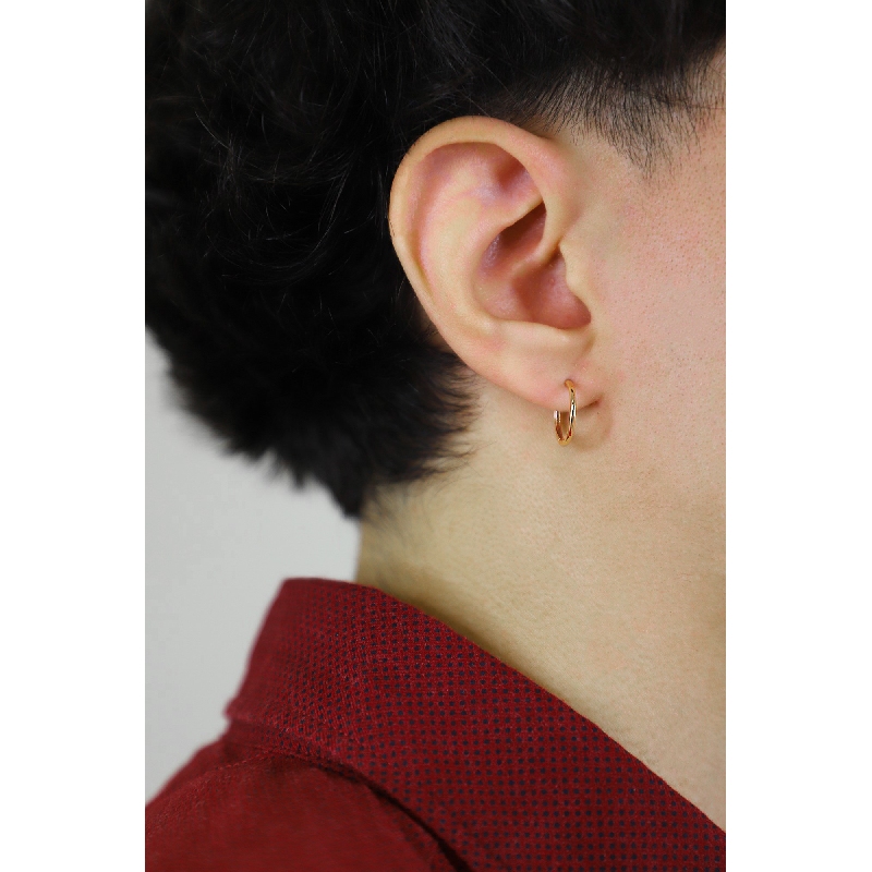 Créoles en or jaune 18k d’un diamètre 1,40 cm