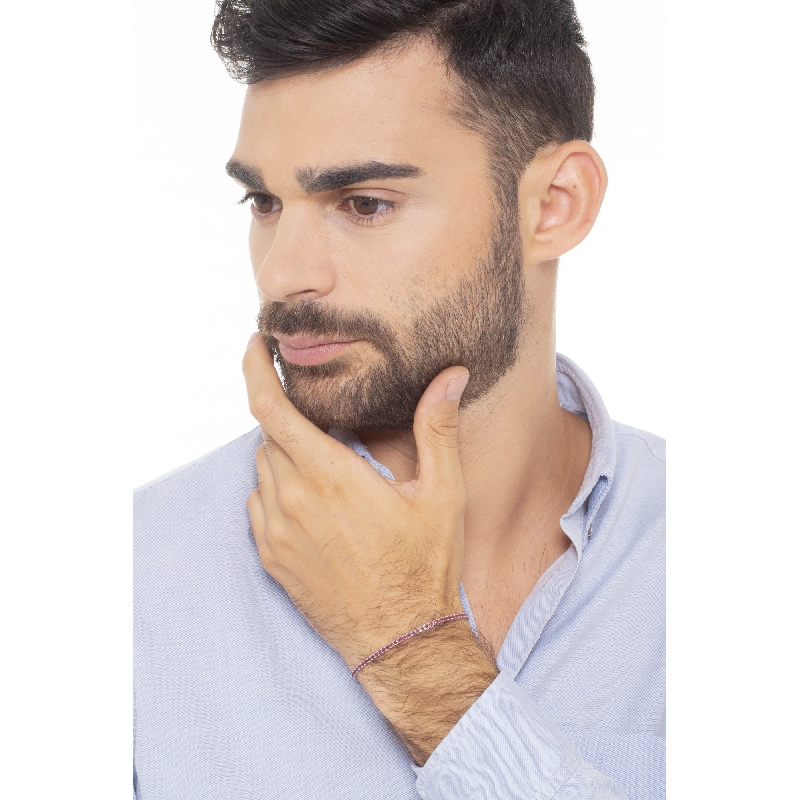 Bracelet Tennis en or blanc 18k serti de rubis taille brillant