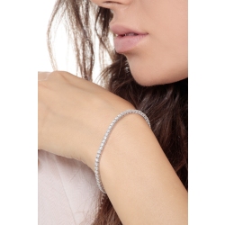 Bracelet diamants tennis or blanc 18k  2