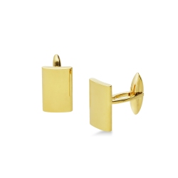 Boutons de manchette rectangulaires en or jaune 18 carats