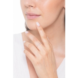 Bague Toi et Moi en or blanc 18 carats avec diamants 2