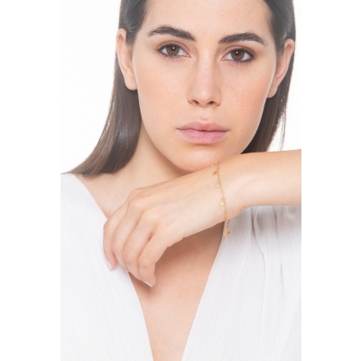 Bracelet en or jaune 18 carats avec charms en forme d'étoile 