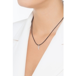 Pendentif avec lettre initiale T en majuscule en or blanc 18K 2