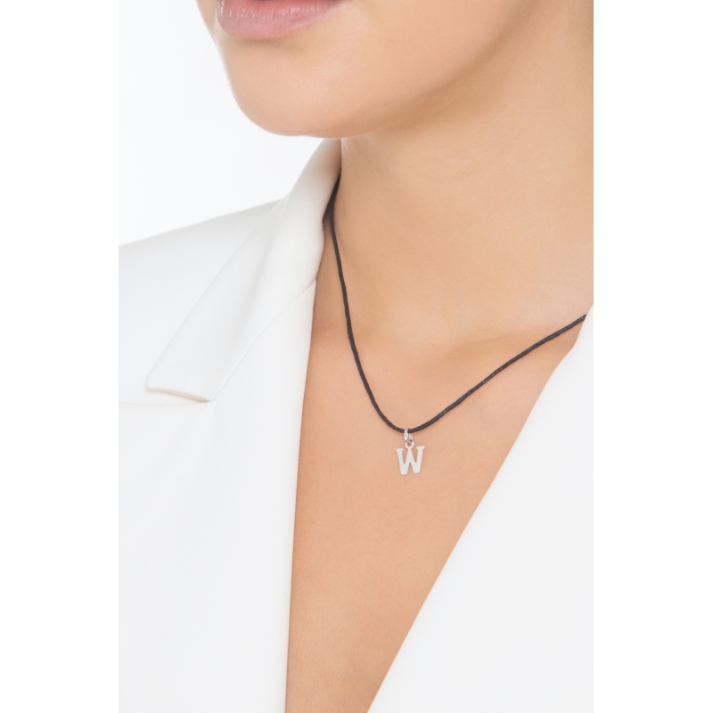 Pendentif avec initiale W Or blanc 18 carats