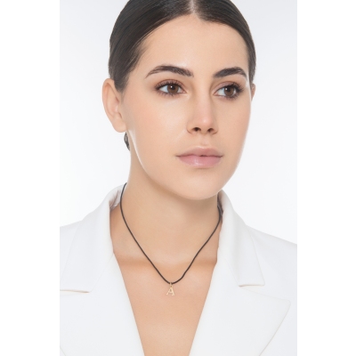 Pendentif lettre initiale A en or jaune 18 carat