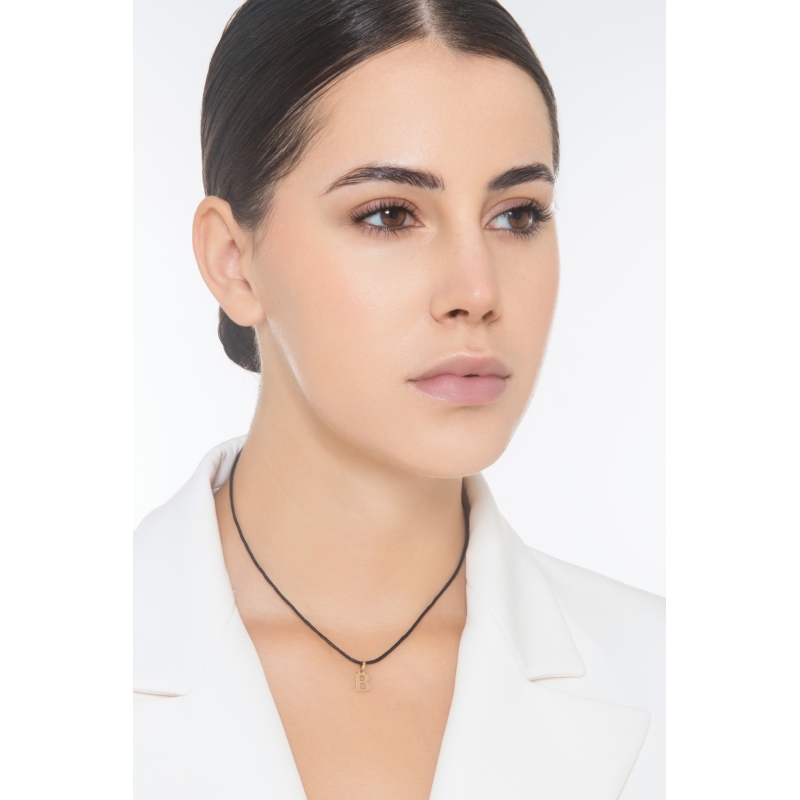 Pendentif avec la lettre initiale B en or jaune 18 carats