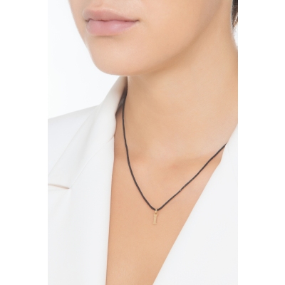 Pendentif avec la lettre initiale I en majuscule en or jaune 18 carats