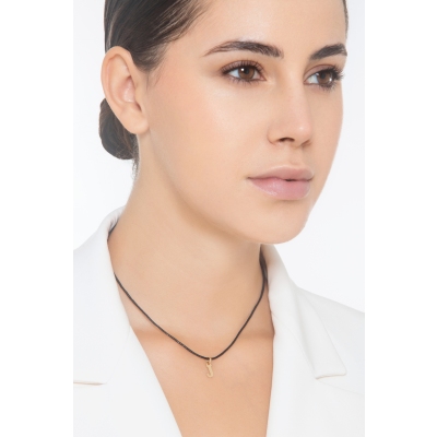 Pendentif avec la lettre initiale J en or jaune 18 carats