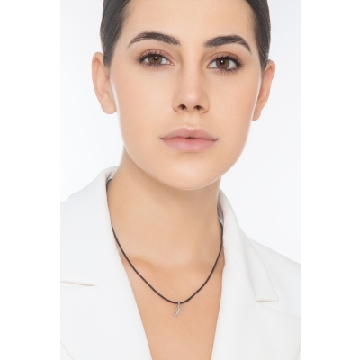 Pendentif avec la lettre X en or blanc 18k