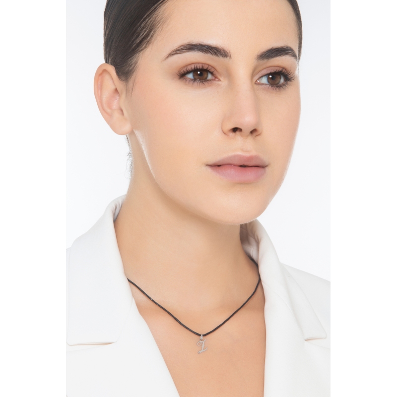 Pendentif avec la lettre Z en or blanc 18
