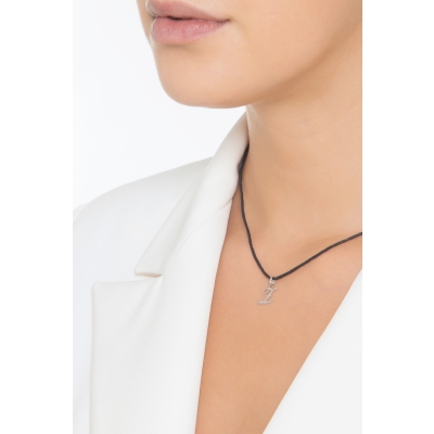 Pendentif avec la lettre Z en or blanc 18
