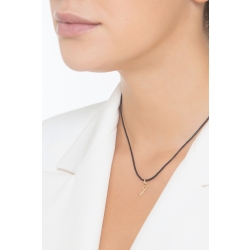 Pendentif avec initiale J en italique en or jaune 18k 2