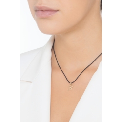 Pendentif avec initiale K en italique en or jaune 18k 2