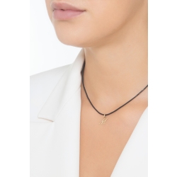 Pendentif avec initiale M en italique en or jaune 18k 2