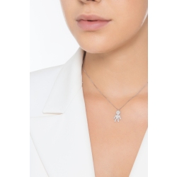 Collier en or blanc 18k avec pendentif enfant  2