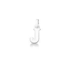 Pendentif avec initiale J Or blanc 18 carats