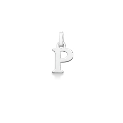 Pendentif avec initiale P Or blanc 18 carats 