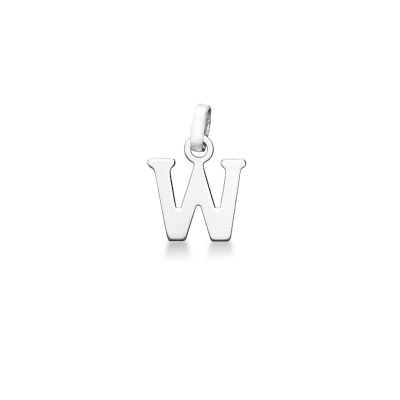 Pendentif avec initiale W Or blanc 18 carats
