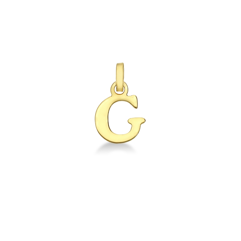 Pendentif avec la lettre G en or jaune 18 carats