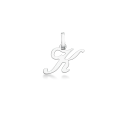 Pendentif avec initiale K Or blanc 18 carats