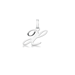 Pendentif avec la lettre X en or blanc 18k