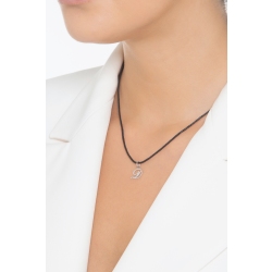 Pendentif avec initiale D Or blanc 18 carats 2