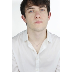 Collier croix rubis en or blanc 18k et diamants 2