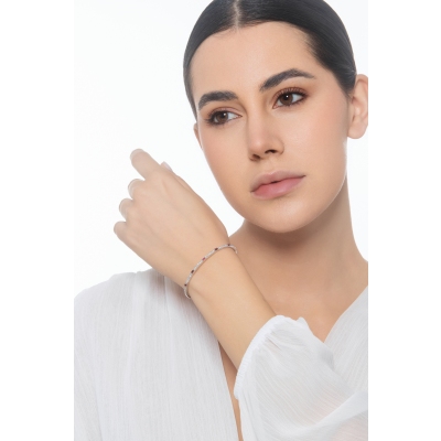 Bracelet en or blanc 750 rubis et diamants