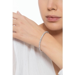 Bracelet femme semi-rigide en or blanc 18 ct avec diamants  2