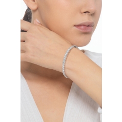 Bracelet rivière semirigide en or blanc 18 carats avec diamants 2