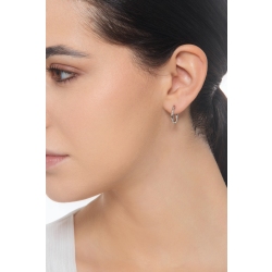 Mono boucle d'oreille en or blanc 18 carats 2