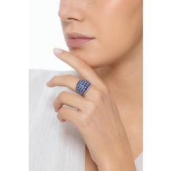 Bague saphir bleu et diamant 2
