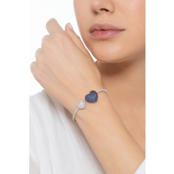 Bracelet semirigide en or blanc 18k saphirs bleus et diamants 2