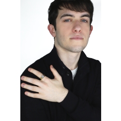 Bague en or jaune et blanc 18k avec pavé de diamants 2