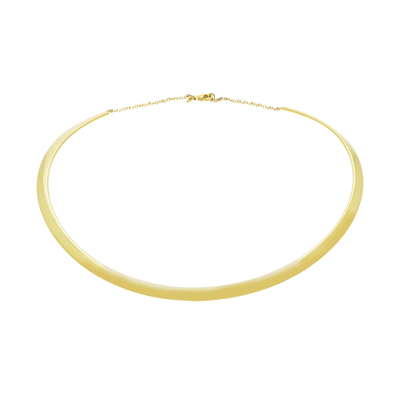 Collier choker rigide en or jaune 18k
