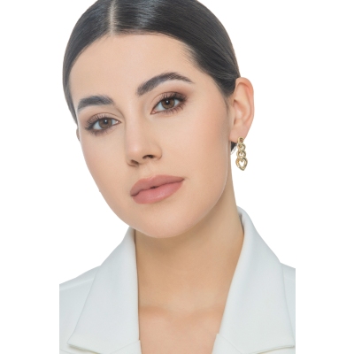  Boucles d'oreilles pendantes en or jaune 18 carats