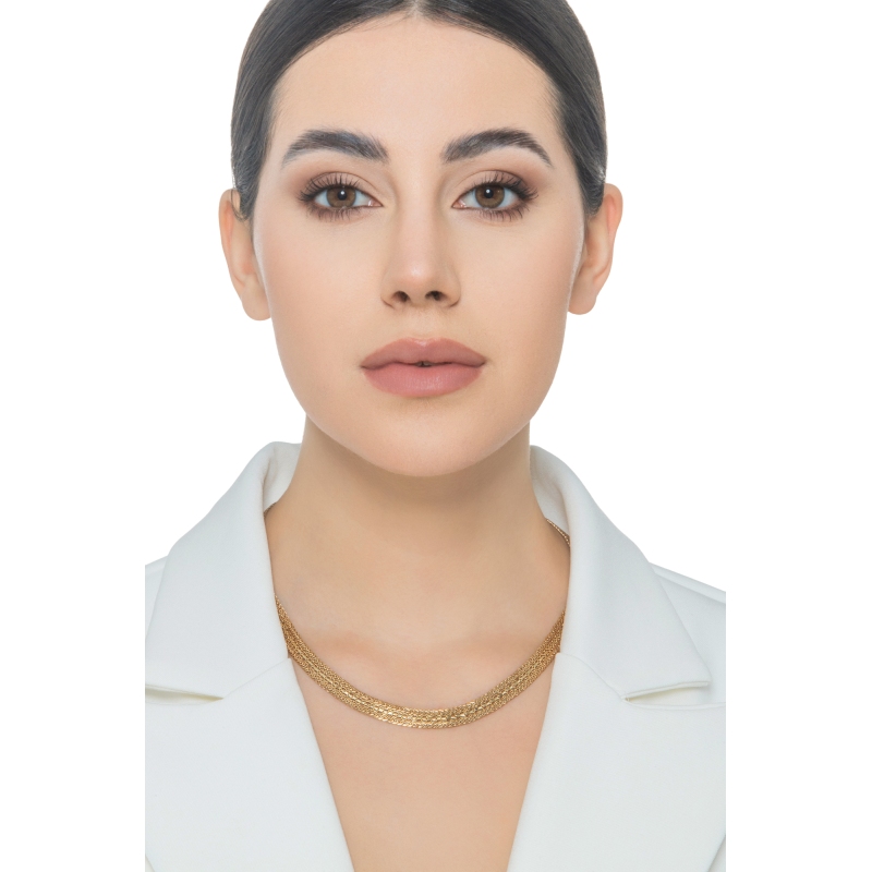 Collier design en or jaune 18 carats