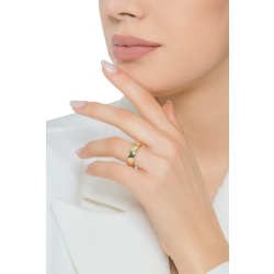Bague bandeau en or jaune 18k 2