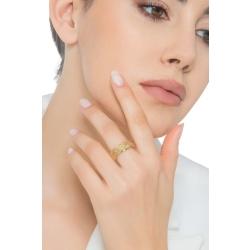 Bague design en or jaune 18 carats 2