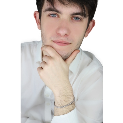 Bracelet diamants style tennis en or blanc 18k 