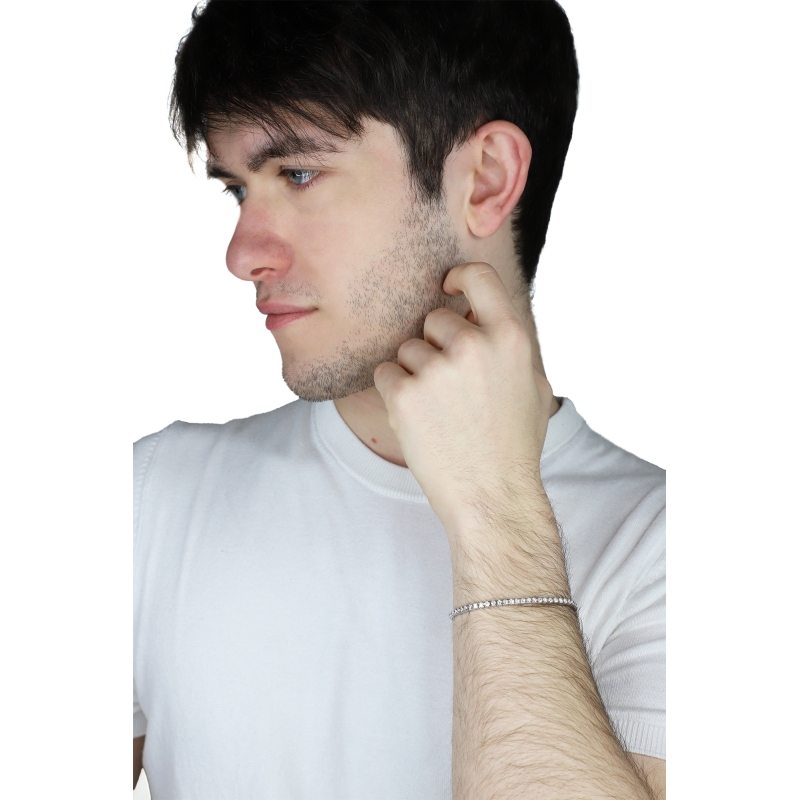 Bracelet rivière de diamants or 750