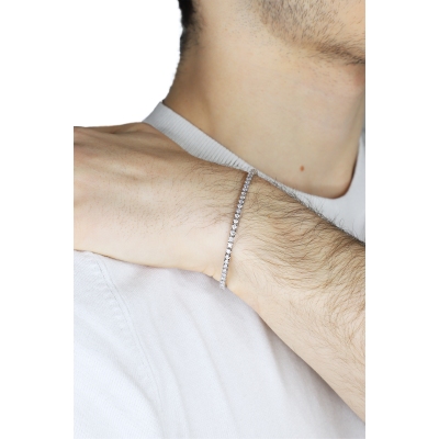 Bracelet rivière de diamants or 750