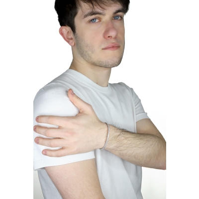 Bracelet diamants homme femme rivière or blanc 750