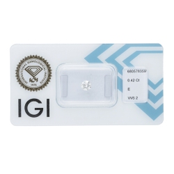 Diamant Certifié IGI  0.42CT E VVS2