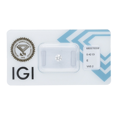 Diamant Certifié IGI  0.42CT E VVS2
