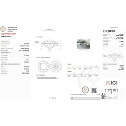 Diamant Certifié IGI  1.01 CT E VVS1 2