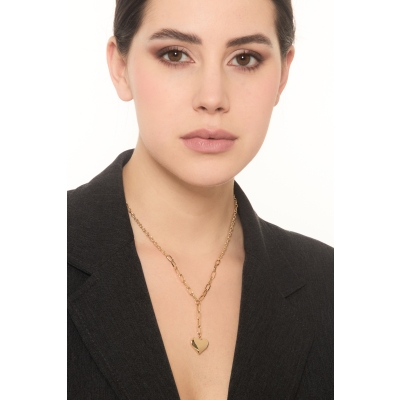 Collier or jaune 18K cœur