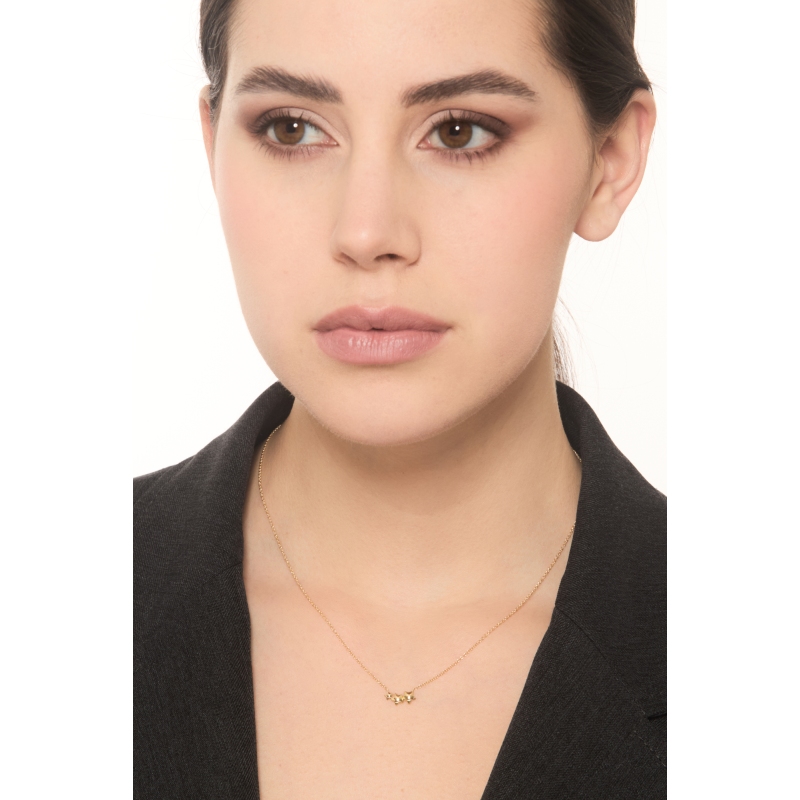 Collier en or jaune 18K avec trois étoiles