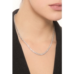 COLLIER TENNIS DIAMANT FEMME OR BLANC 750 2